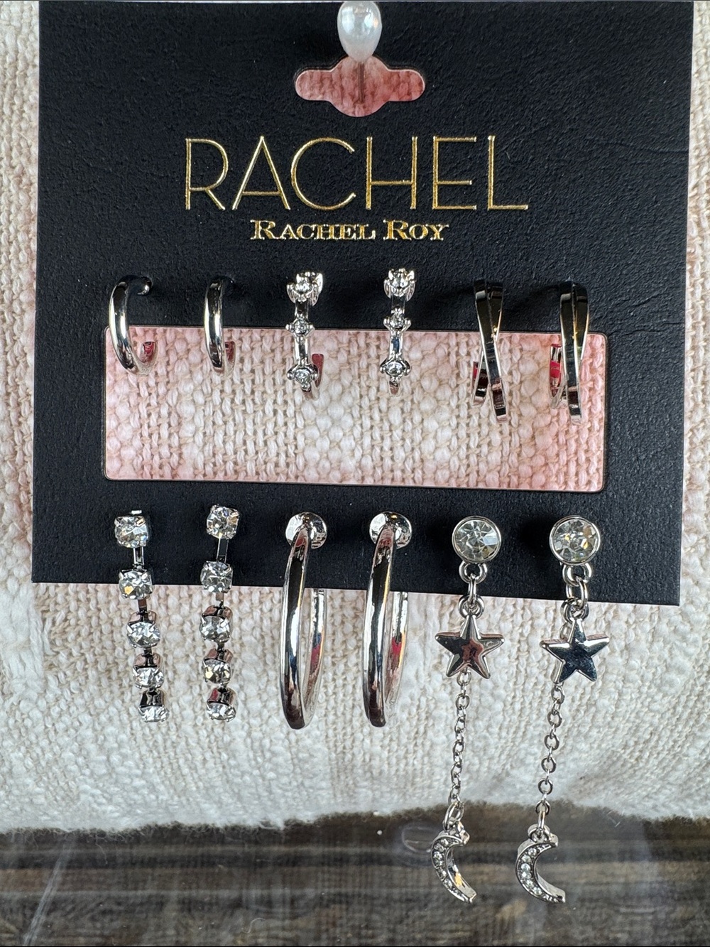 0556-Rachel Silver-Tone Mixed Earring Set